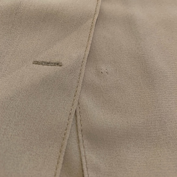 Vtg Mister Leonard by Len Wasser Blouse | Tan/Khaki Puffed Shoulder Button-Up M - Picture 6 of 6